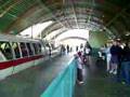 Disneyland Monorail Red Arrives at DtD Day CLIP 03/20/07