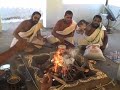 Navaratri mantras for Durga; 9 days and 9 different mantras filmed during the daily fire yagya (havan).