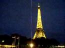 Eiffel tower, view from river boat cruise (Paris, France)
