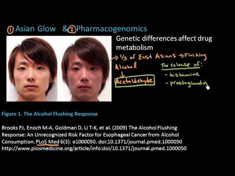AsianGlow - Help us caption and translate this video on Amara.org: http://www.amara.org/en/v/B5Et/ An explanation of the Asian Glow (Asian Flush) or alcohol induced flus...