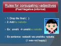 Japanese i adjective conjugations (Part 1)
