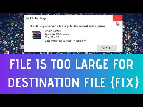 How To Fix File Is Too Large For The Destination File System