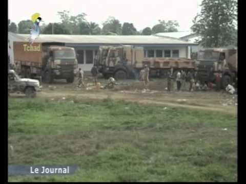 Arrivée d'un convoi militaire de l'armée tchadienne afin d'évacuée les tch