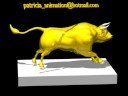 Golden Bull Statue, 360 Degree View Golden Bull Statue, 360 Degree View