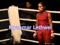 Myanmar(Burma) woman kickboxing Myanmar(Burma) woman kickboxing