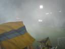 OB - Br�ndby IF. Lige inden kampstart. Pyroshow, r�g p� banen, fantastisk stemning..AVI