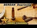 Ultra simple berdan depriming - Reloading steel or surplus brass 7.62x39 7.62x54r removing primers