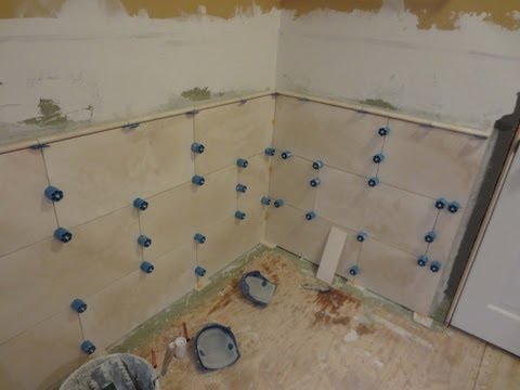 how to fit travertine wall tiles