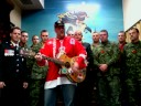 Julian Austin sings for the 1st Hussars