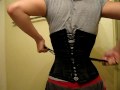 lacing my corset in the morning