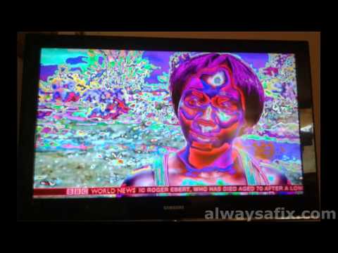 how to fix purple tint on tv