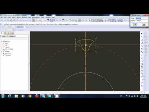 how to draw gear in pro e