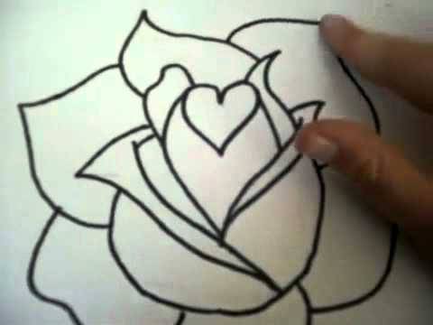 how to draw a a rose