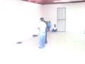 el moncho y el chaquetas luchando en el moctezuma
