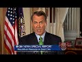 Speaker of the House John Boehner responded to President Obama's special prime time address to the nation citing Washington's 