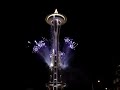 Seattle Space Needle fireworks on New Years Eve 2007