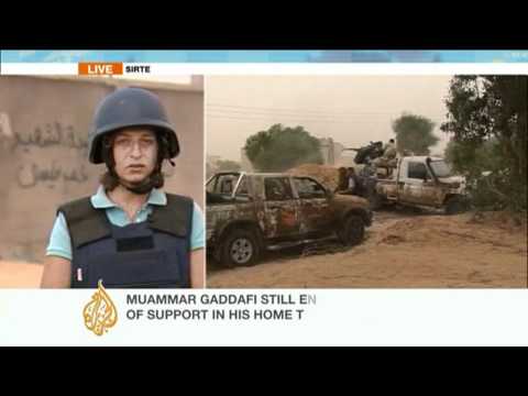 zeina khodr - The battle for Muammar Gaddafi's hometown, Sirte, is continuing, with Gaddafi loyalists putting up stiff resistance. Al Jazeera's Zeina Khodr reports from th...