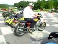 Allen Millyard 5-cylinder Kawasaki H1 running, riding