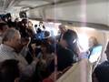 Bulgarian journalists in the airplane Madrid-Sofia