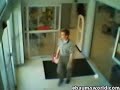 Man walks into glass door Man walks into glass door