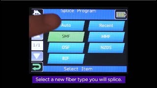 Fibre type and protection sleeve settings