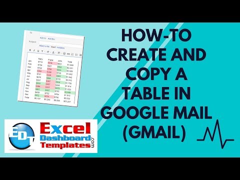 how to draw table in gmail