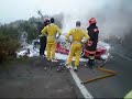 Ferrari ardiendo Rally de Canarias 2008