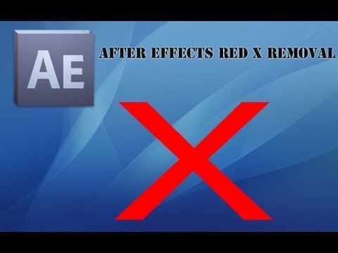 how to get rid of the green x in after effects