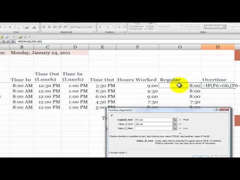 how to calculate hours in excel