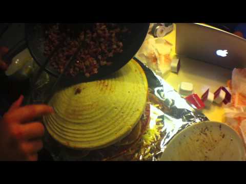 Q5ZcaG6FM1A - Epicmealtime The fucking viking edition! We put some bacon and burger between some pizzas, thats fucking SMART!