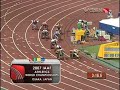 Kurt Fearnley of Australia overcame Marcel Hug of Switzerland with an outside move in the final stretch to win the 1500-meter wheelchair title in 3:26.30. The event is not officially sanctioned by the IAAF and the medal will not count towards Australia's standings. (WCSN, WCSN.com)