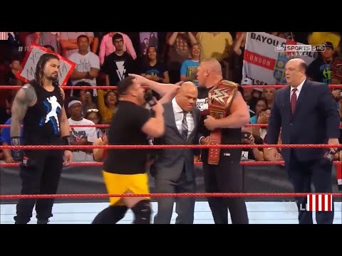 WWE RAW 12 JULY 2017 || BROCK LESNAR VS ROMAN REIGNS VS SAMOA JOE ||