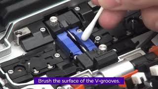 Cleaning the V-grooves