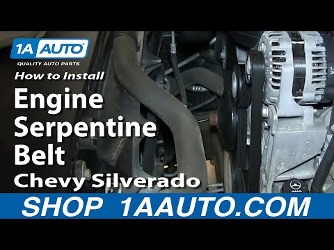 How To Install Replace Change Engine Serpentine Belt 2007-13 Chevy Silverado GMC Sierra
