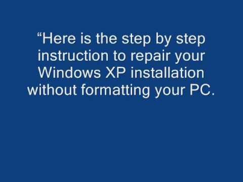 how to repair windows xp with cd