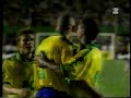 Mecz Towarzyski | Friendly Game. Goiania. Brazil - Poland 4:2 (Giovanni 7, 28, Ronaldo 49, 70 - Kucharski 86, Citko 90). Brazylia: Carlos Germano, Cafu, Aldair (66 Bordon), Cleber, Roberto Carlos (78 Ze Roberto), Doriva, Mauro Silva, Leonardo, Giovanni (46 Juninho), Romario, Ronaldo. Trener: Mario Zagallo. Polska: Szamotulski, Wojtala, Jegor, Jóźwiak, Hajto (46 Kałużny), P. Świerczewski, Ledwoń (69 Skrzypek), T. Sokołowski I (46 Kucharski), P. Nowak, Citko, K. Warzycha (46 W. Kowalczyk). Trener: Antoni Piechniczek. Sędzia: A. Pereira da Silva (Brazylia).