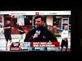 Guy dancing behind reporter during Hurricane Irene in Virginia