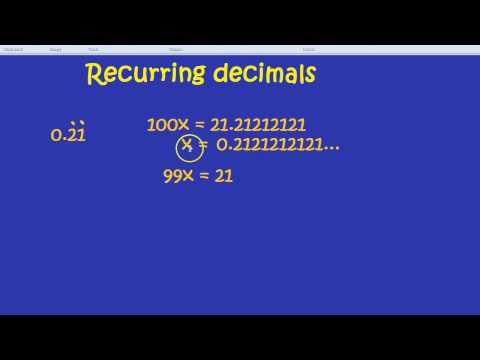 how to prove recurring decimals