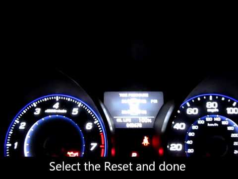 How to reset the maintenance oil light on an Acura