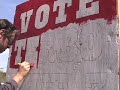 Painting a Sign in Spring Painting a Sign in Spring