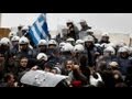 Greek leaders face crunch talks as unions strike