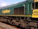 Freightliner Class 66530 on a Heavy Haul MGR at Ribblehead Sat20th Sept 08.