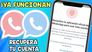 🚫 Como SOLUCIONAR ERROR de Whatsapp Plus y Whatsapp Estilo Iphone ✅ Necesitas la aplicación oficial