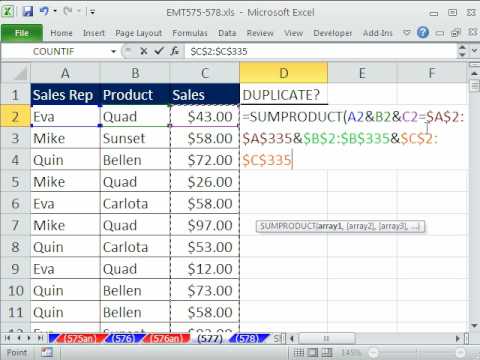 how to locate duplicates in excel