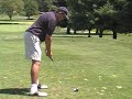 Ed mugs for the camera after his 5th tee shot