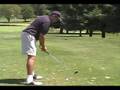 Ed mugs for the camera after his 5th tee shot