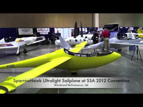Sailplanes - Short video of the DuckHawk 15 meter racing sailplane and the SparrowHawk ultralight sailplane, designed and manufactured by Windward Performance, Ltd. of Be...