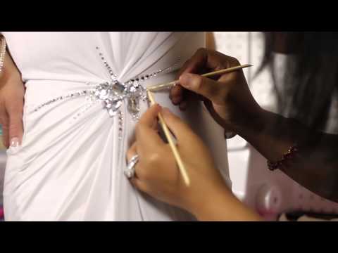 how to attach rhinestone chain