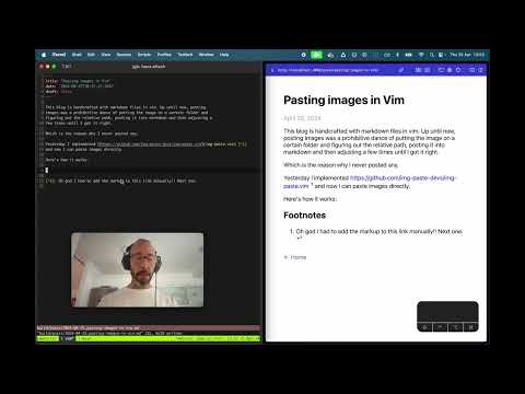 A video of how i paste and preview images in markdown using vim