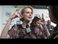 justin long, keir o'donnell and evan rachel wood stop and talk to pretentious film majors' ben silverio at the tribeca film festival's red carpet premiere of...